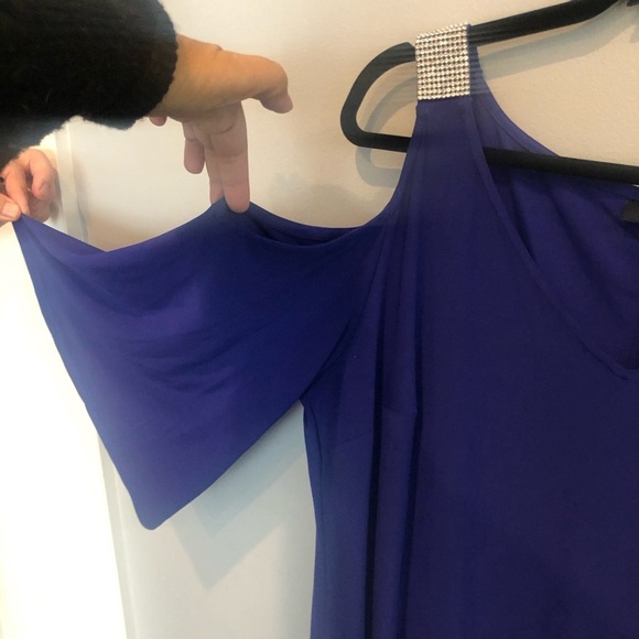 BLUE Plus Cold Shoulder Evening Dress​ - Picture 5 of 7